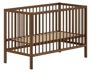 Hnedá postieľka z bukového dreva s nastaviteľnou výškou 60x120 cm Dino – Vipack