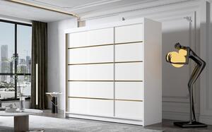 Šatníková skriňa EVO VII 200 cm - biela