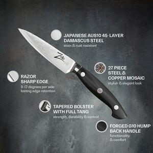 Zelite Infinity by Klarstein Executive-Plus, 4,25" nôž na lúpanie, 61 HRC, nehrdzavejúca oceľ