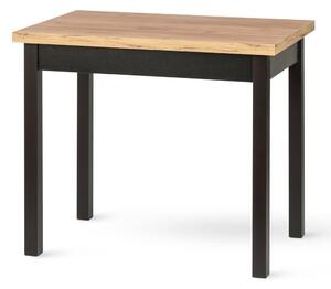 Stima Stôl BINGO Odtieň: Dub Wotan, Odtieň nôh: Biela, Rozmer: 90 x 68 + 68 cm