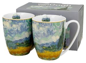 Porcelánový hrnček Van Gogh Wheat Field 350 ml sada 2ks