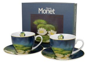 Porcelánová šálka s podšálkou Monet Nenufars 270 ml sada 2ks