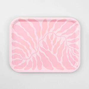 Wrap Ilustrovaný Tácka drevená Art Trays by Linnéa Andersson stredná ružová