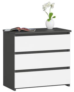 Komoda CL3 3SZ CLP - grafit/biela