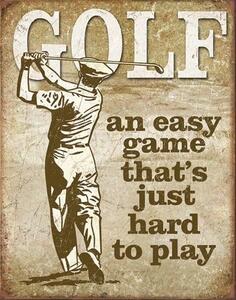 Plechová ceduľa Golf - Easy Game, (31.5 x 40 cm)