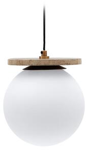 Biele závesné svietidlo so skleneným tienidlom ø 20 cm Malachi – Kave Home
