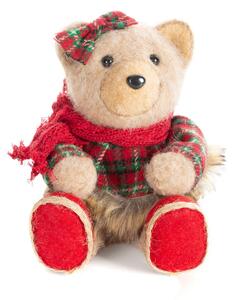 VIANOČNÁ FIGÚRKA BEAR05 SADA 2KS 16 CM VIACFAREBNÁ