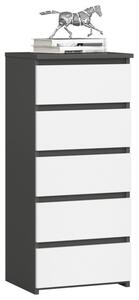 Komoda CL5 - grafit/biela