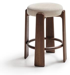 Béžová/v tmavo prírodnej farbe barová stolička z jaseňového dreva (výška sedadla 65 cm) Granite – Kave Home