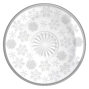 Altom Sklenený dezertný tanier Snowflakes 17,5 cm