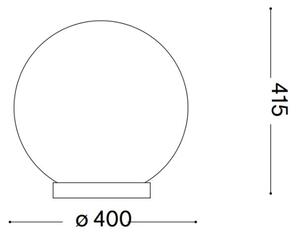 Ideal Lux - Stolná lampa CARTA 1xE27/25W/230V pr. 40 cm biela