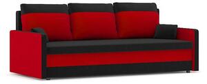 Veľká rozkladacia pohovka MILTON model 2 Čierna/červená