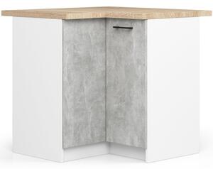 Kuchynská skrinka OLIVIA S90/90 - biela/beton