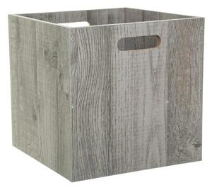 Úložný box Wood, 31x31x31 cm, sivá