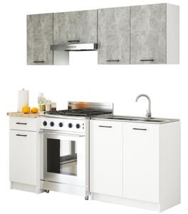 Kuchynský set OLIVIA 1,8M - beton/biela