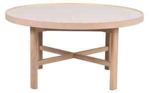 Okrúhly konferenčný stolík s keramickou doskou v prírodnej farbe 90x90 cm Marsden – Rowico