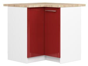 Kuchynská skrinka OLIVIA S90/90 - biela/červený lesk