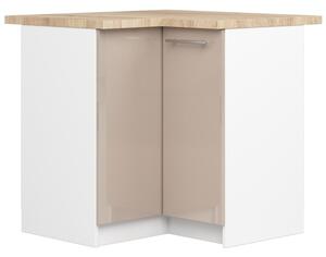 Kuchynská skrinka OLIVIA S90/90 - biela/cappuccino lesk
