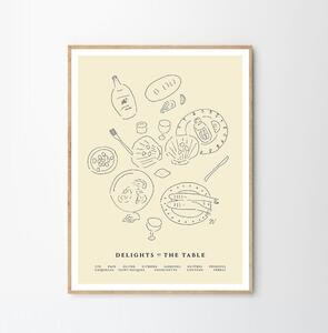 The Poster Club Plagát Delights at the Table by Isabelle Vandeplassche 50x70