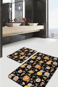 Čierno-oranžové kúpeľňové predložky v súprave 2 ks 60x100 cm – Mila Home