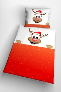 Glamonde luxusné obliečky Rudolph s typicky vianočným motívom. Nalaďte sa s nami na Vianoce! 140×200 cm