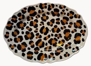 Ručne vyrobený servírovací tanier Leopardo