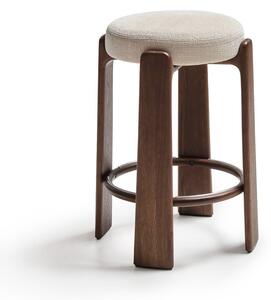 Béžová/v tmavo prírodnej farbe barová stolička z jaseňového dreva (výška sedadla 75 cm) Granite – Kave Home