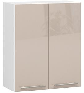 Kuchynská skrinka OLIVIA W60 H720 - biela/cappuccino lesk
