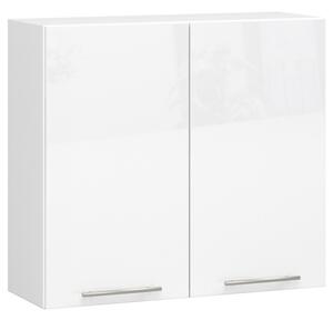 Kuchynská skrinka OLIVIA W80 H720 - biela/biely lesk