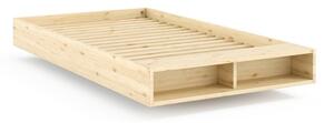 Jednolôžková posteľ z borovicového dreva bez čela s roštom 120x200 cm v prírodnej farbe Merge – Karup