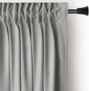 Sivý zamatový dimout záves 140x245 cm Pleat – Restilo