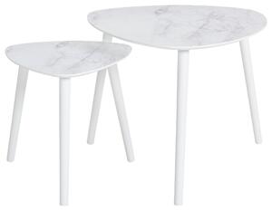 SADA ZASÚVACÍCH STOLÍKOV, viacfarebná, biela, drevo, 60/40/60/40/48/40 cm PBJ - Online Only obývacie izby, Online Only