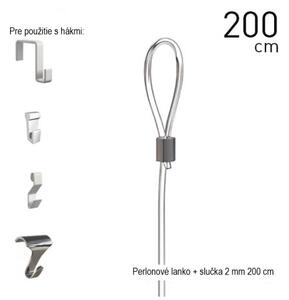Perlonové lanko + slučka 2 mm 200 cm