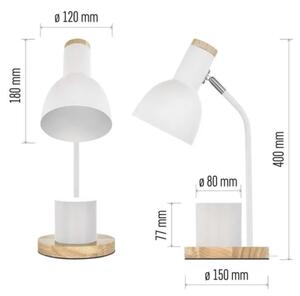 Stolná lampa POPPY 1xE27/25W/230V biela