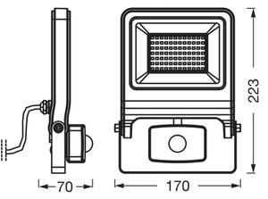 Osram - LED reflektor so snímačom ENDURA LED/50W/230V 3000K IP44