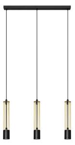 LED Luster na lanku BARS 3xGU10/4,8W/230V zlatá/čierna