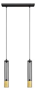 LED Luster na lanku BARS 2xGU10/4,8W/230V čierna/zlatá