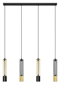 LED Luster na lanku BARS 4xGU10/4,8W/230V čierna/zlatá