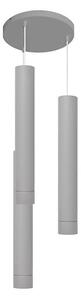 LED Luster na lanku TUBA 3xGU10/4,8W/230V šedá