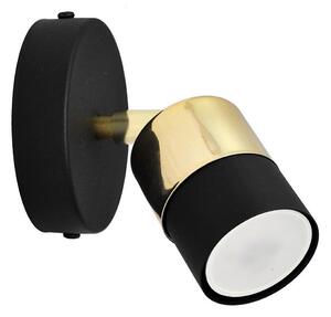 LED Nástenné bodové svietidlo TUBSSON 1xGU10/4,8W/230V čierna/zlatá
