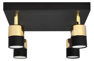 LED Bodové svietidlo TUBSSON 4xGU10/4,8W/230V čierna/zlatá