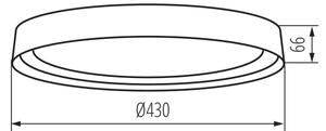 Kanlux 37317 - LED Stropné svietidlo NIFU LED/17,8W/230V pr. 43 cm biela/hnedá