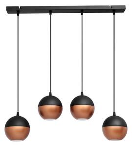 LED Luster na lanku MIDWAY 4xGU10/4,8W/230V čierna/medená