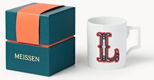 Westwing x MEISSEN, Ručne vyrobený hrnček's ozdobným motívom Initials