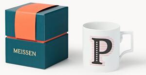 Westwing x MEISSEN, Ručne vyrobený hrnček's ozdobným motívom Initials