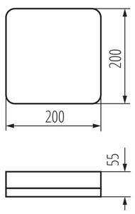 Kanlux 37295- LED Technické stropné svietidlo IPER LED/19W/230V IK10 IP65 hranatý biela
