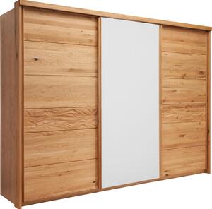 ŠAT. SKRIŇA S POSUV. DVERAMI, dub, biela, farba duba, 285/216/70 cm Linea Natura - Skrine