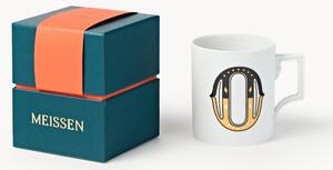 Westwing x MEISSEN, Ručne vyrobený hrnček's ozdobným motívom Initials