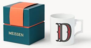 Westwing x MEISSEN, Ručne vyrobený hrnček's ozdobným motívom Initials