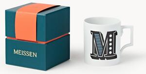 Westwing x MEISSEN, Ručne vyrobený hrnček's ozdobným motívom Initials